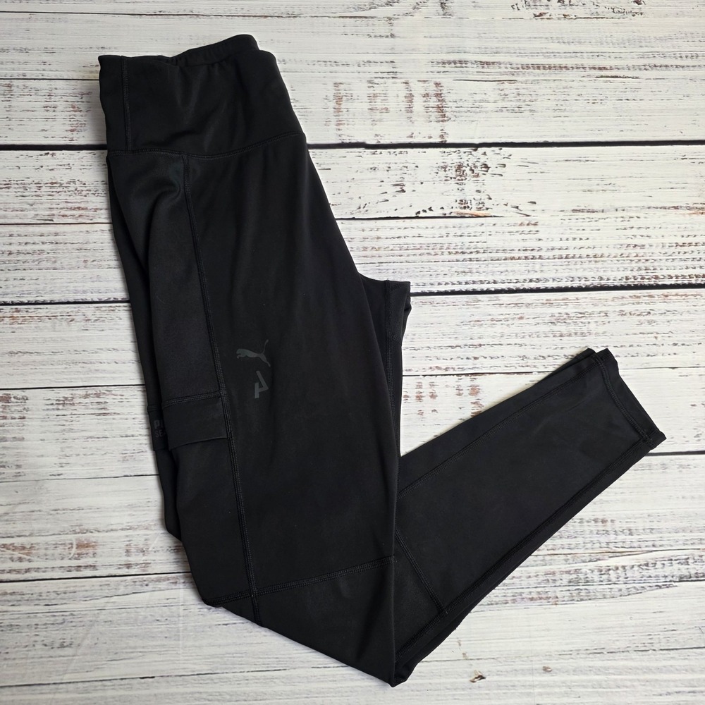 Puma W Seasons‎ Trail Running Leggings Womens Black Large Athletic Casual 523226